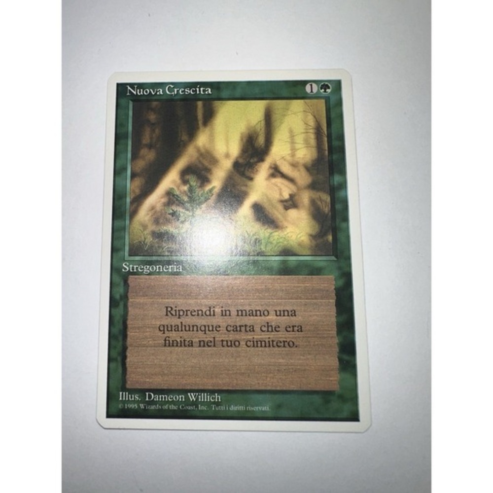 Regrowth Nuova Crescita Italian LP-NM Vintage MtG Magic the gathering RARE